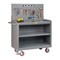 Little Giant Mobile Bench Cabinets, 36"W, Center Shelf, Pegboard MB3-2436-FL-PB - alternate 1